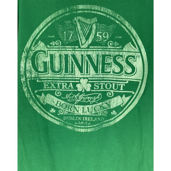 Guinness Extra Stout T-Shirt Mens L Short Sleeve Graphic Spell Out Pullover Tee - Picture 3 of 6